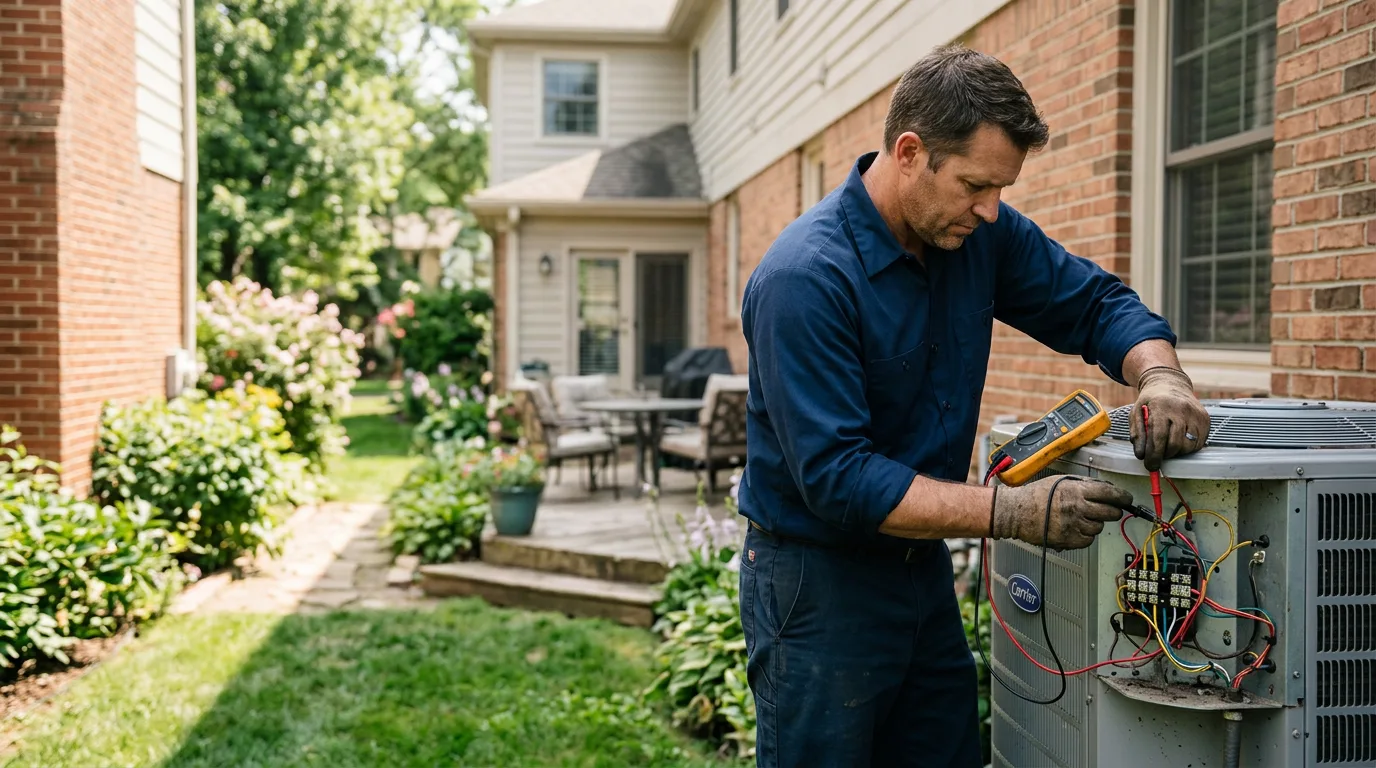 HVAC technician working near Newhall, CA